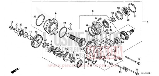 CROSS SHAFT NTV650P de 1993